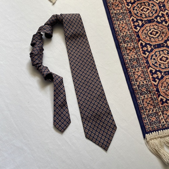 Polo Ralph Lauren blue Foulard silk tie - Picture 3 of 9